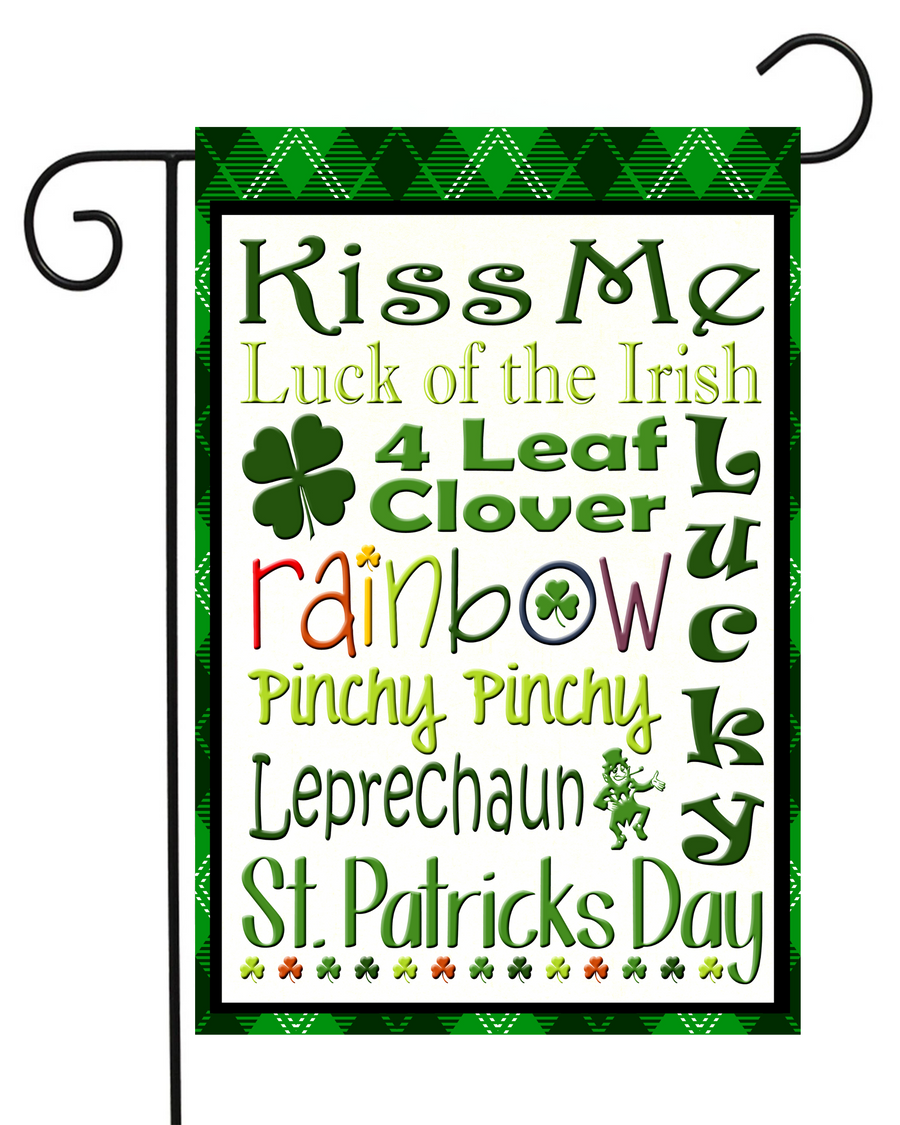 St. Patrick's Day Kiss Me House Flag Garden Flag #G1144