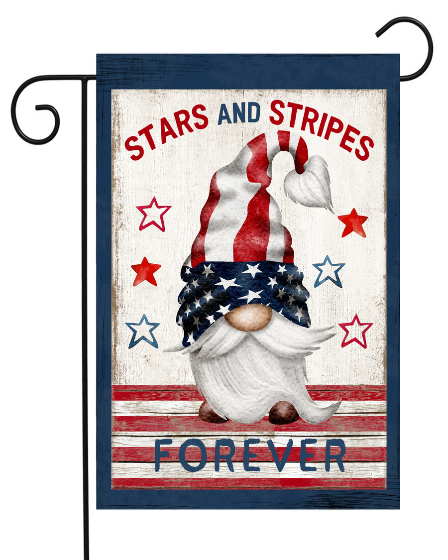 Stars and Stripes Forever Gnome Garden Flag #G2058