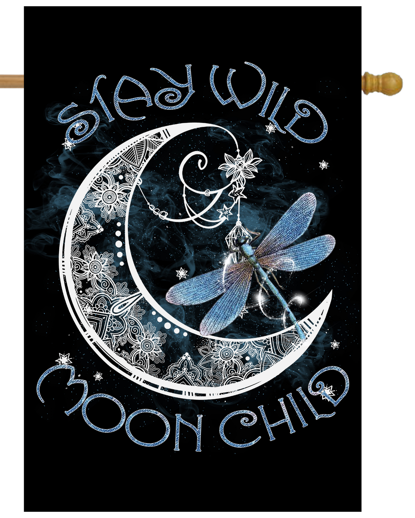 Stay Wild Moon Child House Flag #H2197