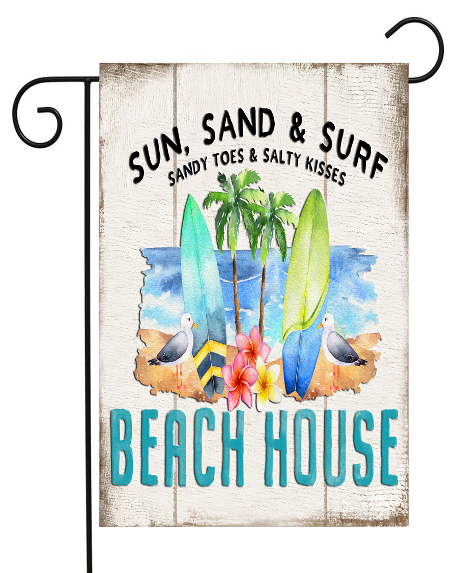 Sun Sand Surf Beach House Garden Flag #G2177