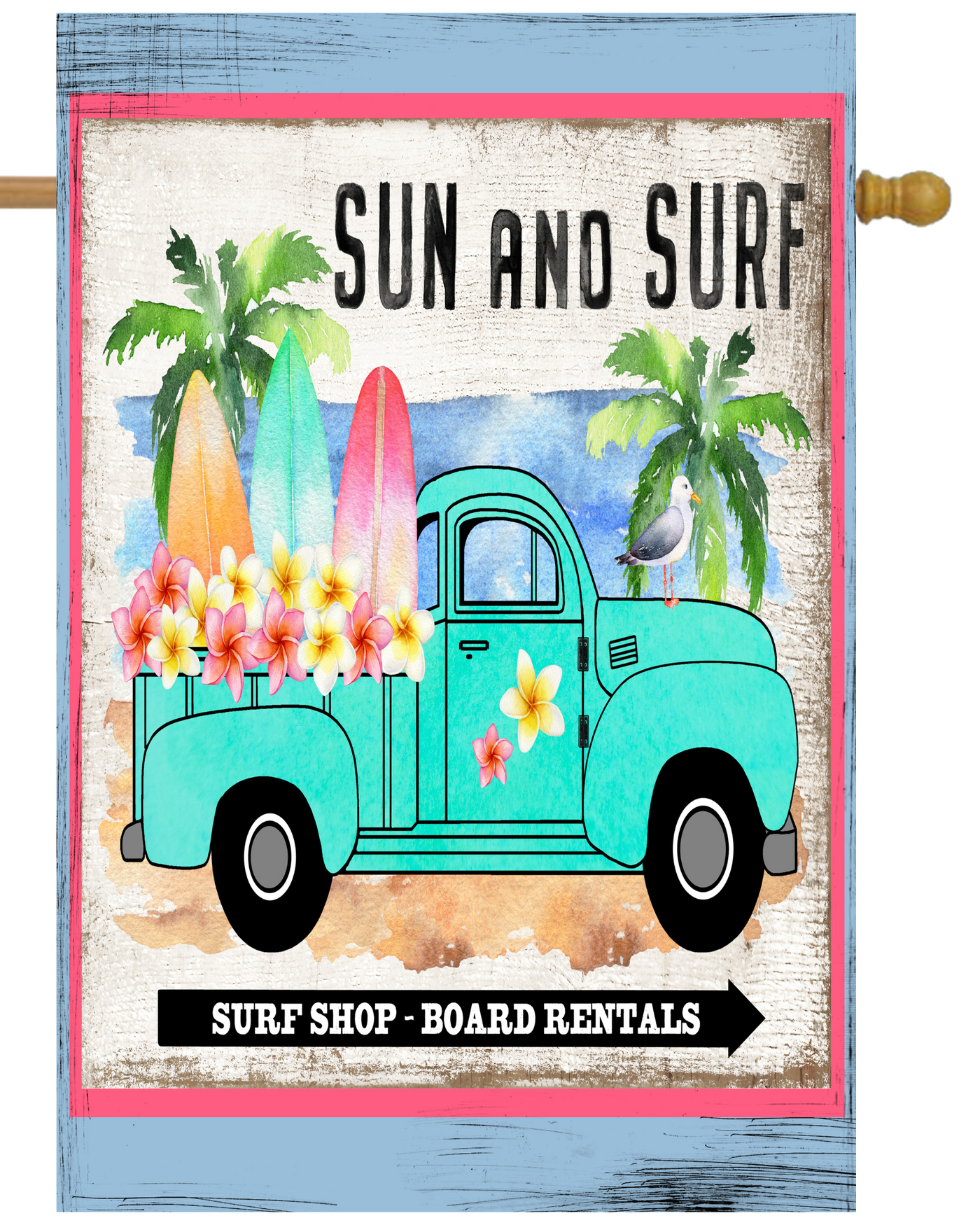 Sun and Surf House Flag # H1952