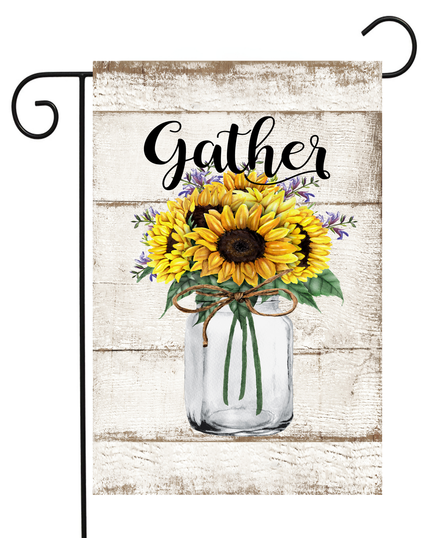 Sunflowers in a Mason Jar Garden Flag #G1335