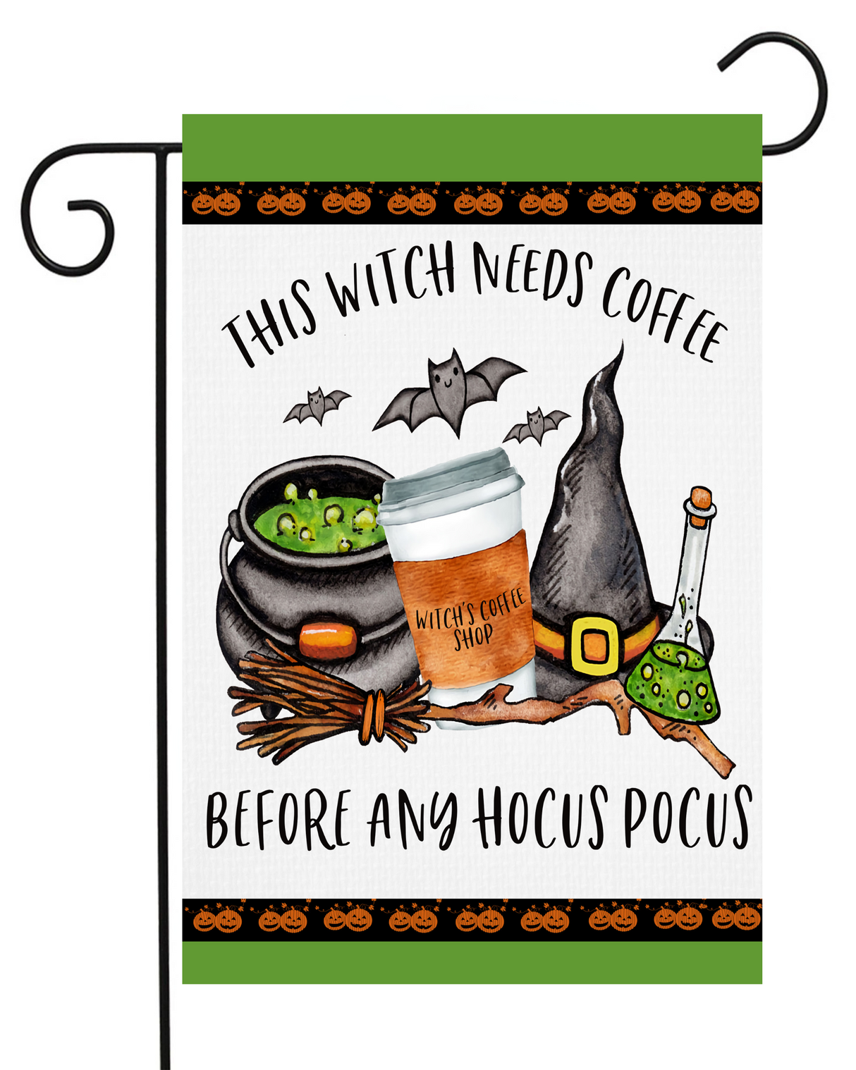 This Witch Needs Coffee Garden Flag #G2027