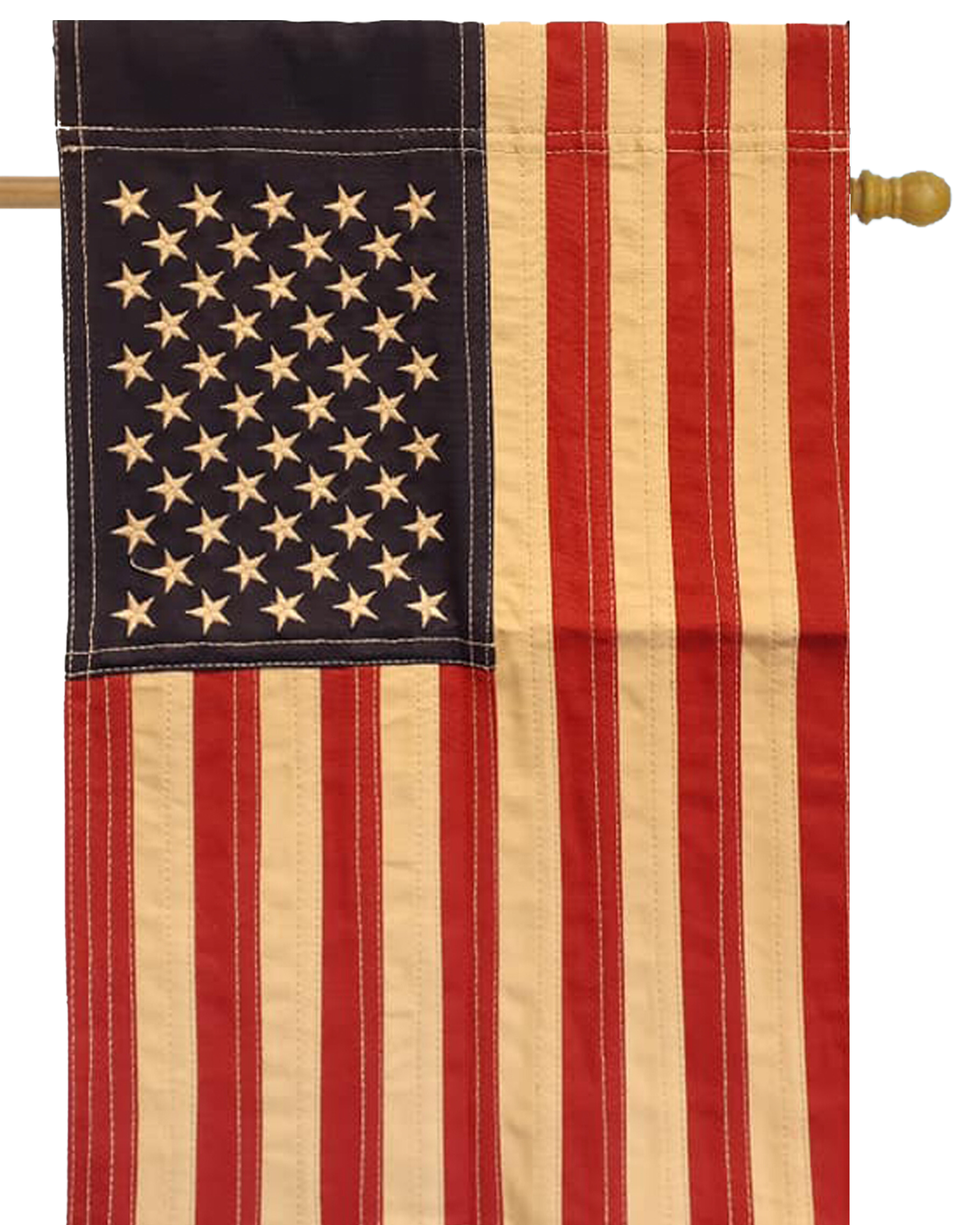 USA Cotton Stitched Tea Stained House Flag #H2159