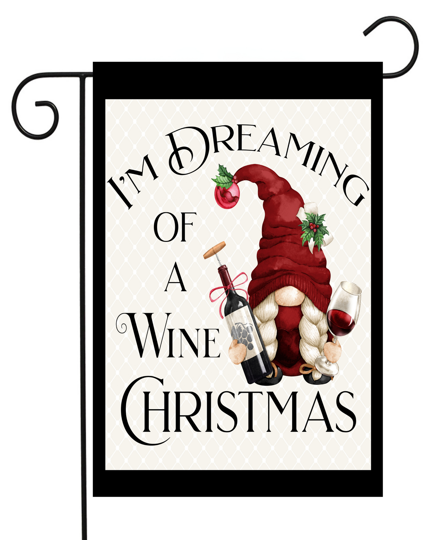 Dreaming of a Wine Christmas Garden Flag #G2565