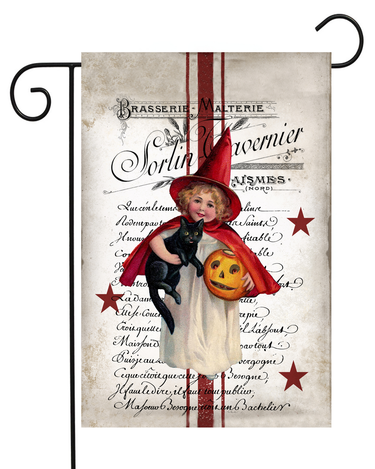 Vintage Halloween Girl Garden Flag #G1179