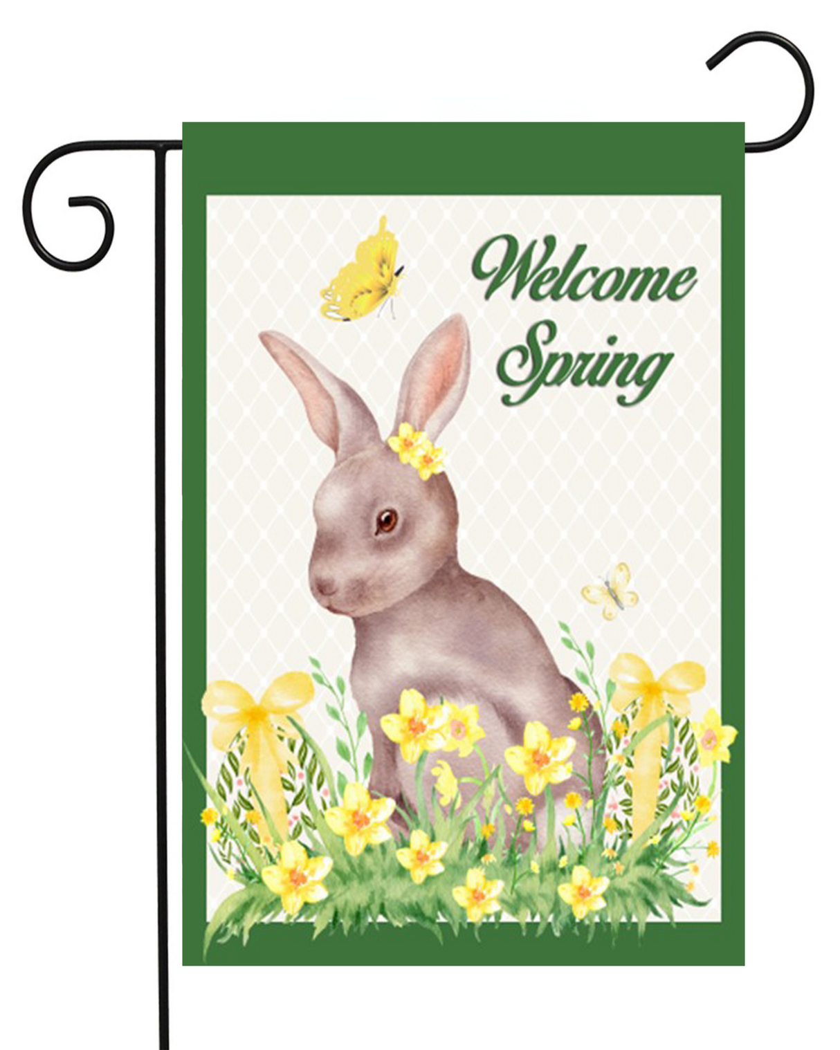 Welcome Spring Bunny Garden Flag #G2526