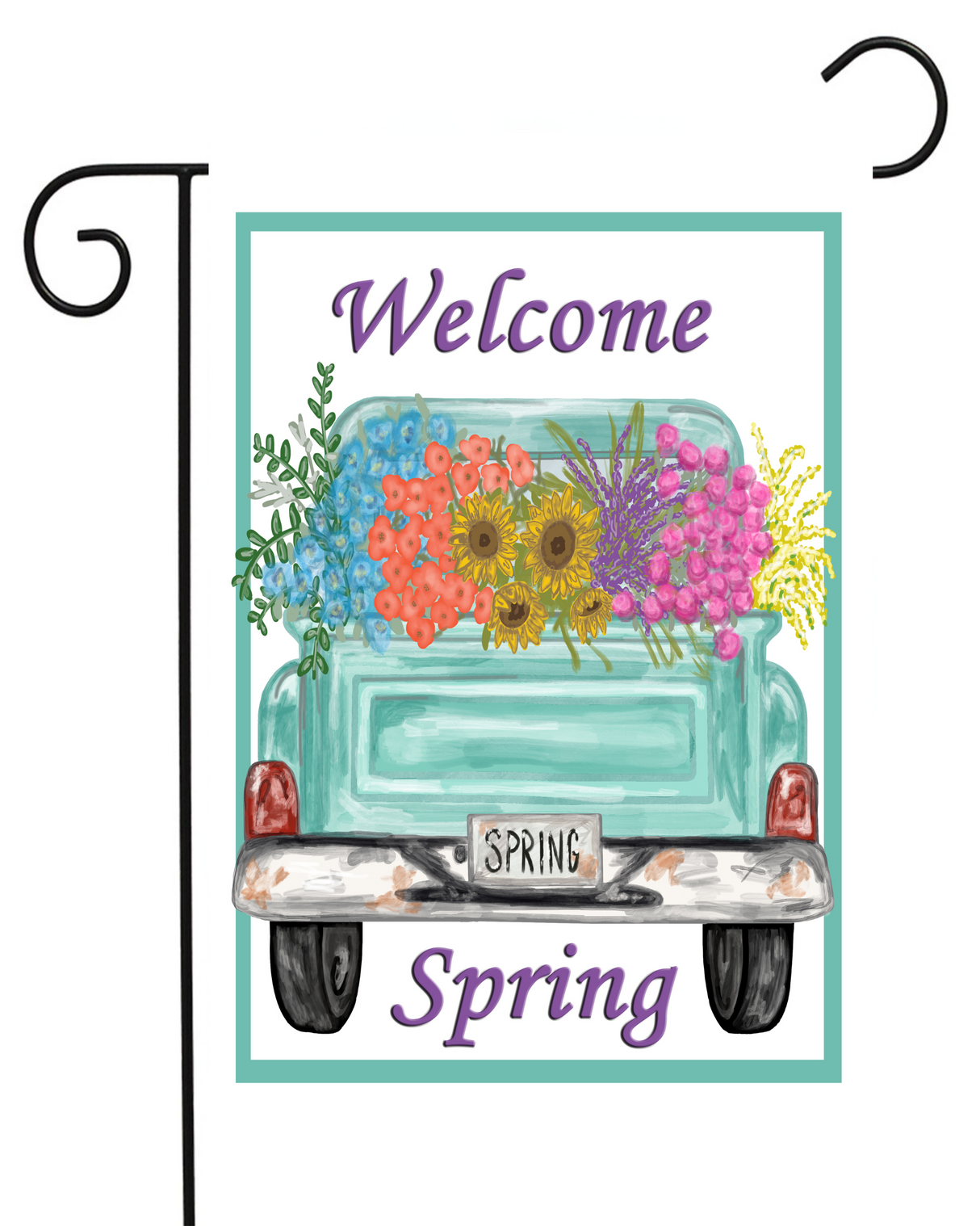 Welcome Spring Truck Garden Flag #G1989