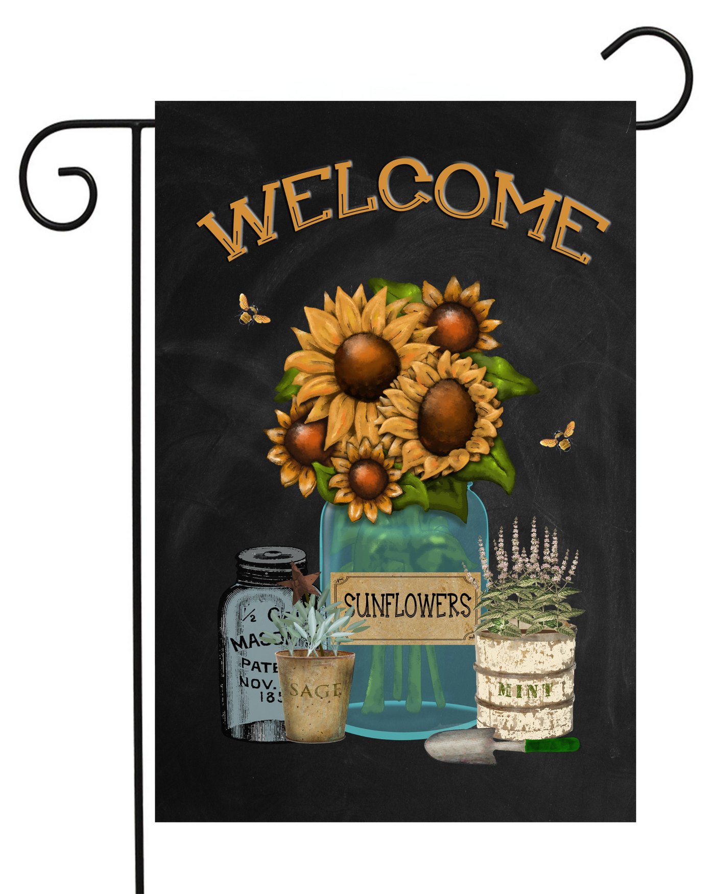 Welcome Sunflowers Garden Flag #G1761