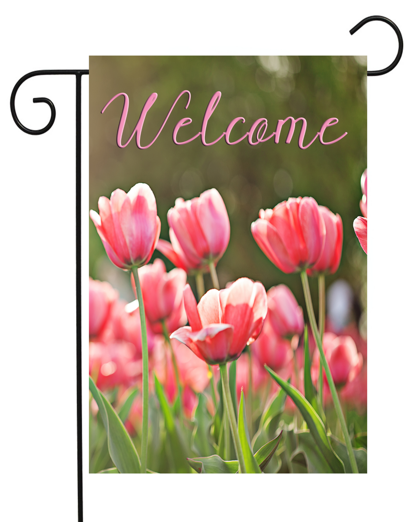 Welcome Tulips Garden Flag #G1730