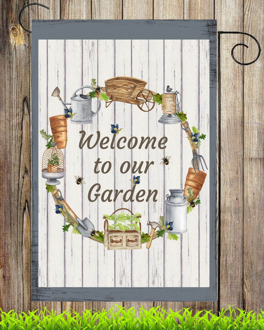 Welcome to Our Garden Garden Flag #G2056