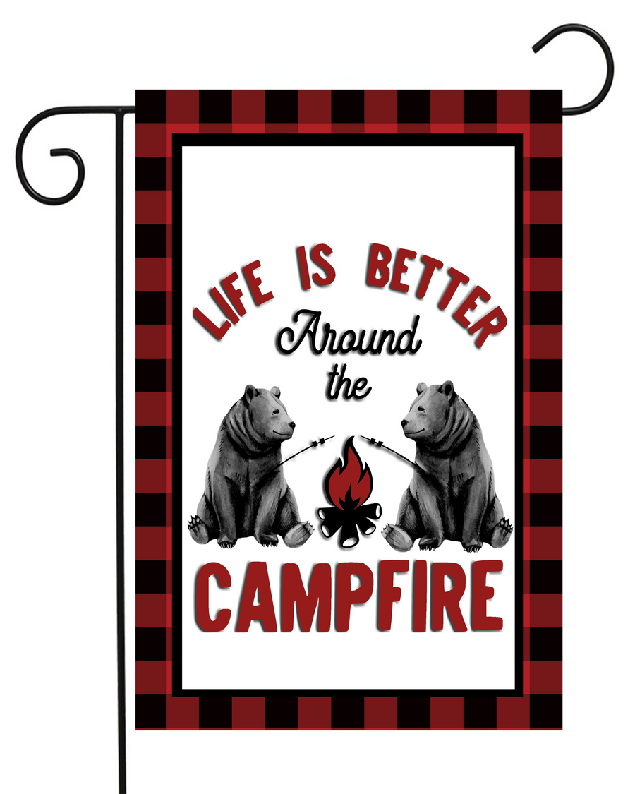 Welcome to the Campfire Garden Flag #G1694