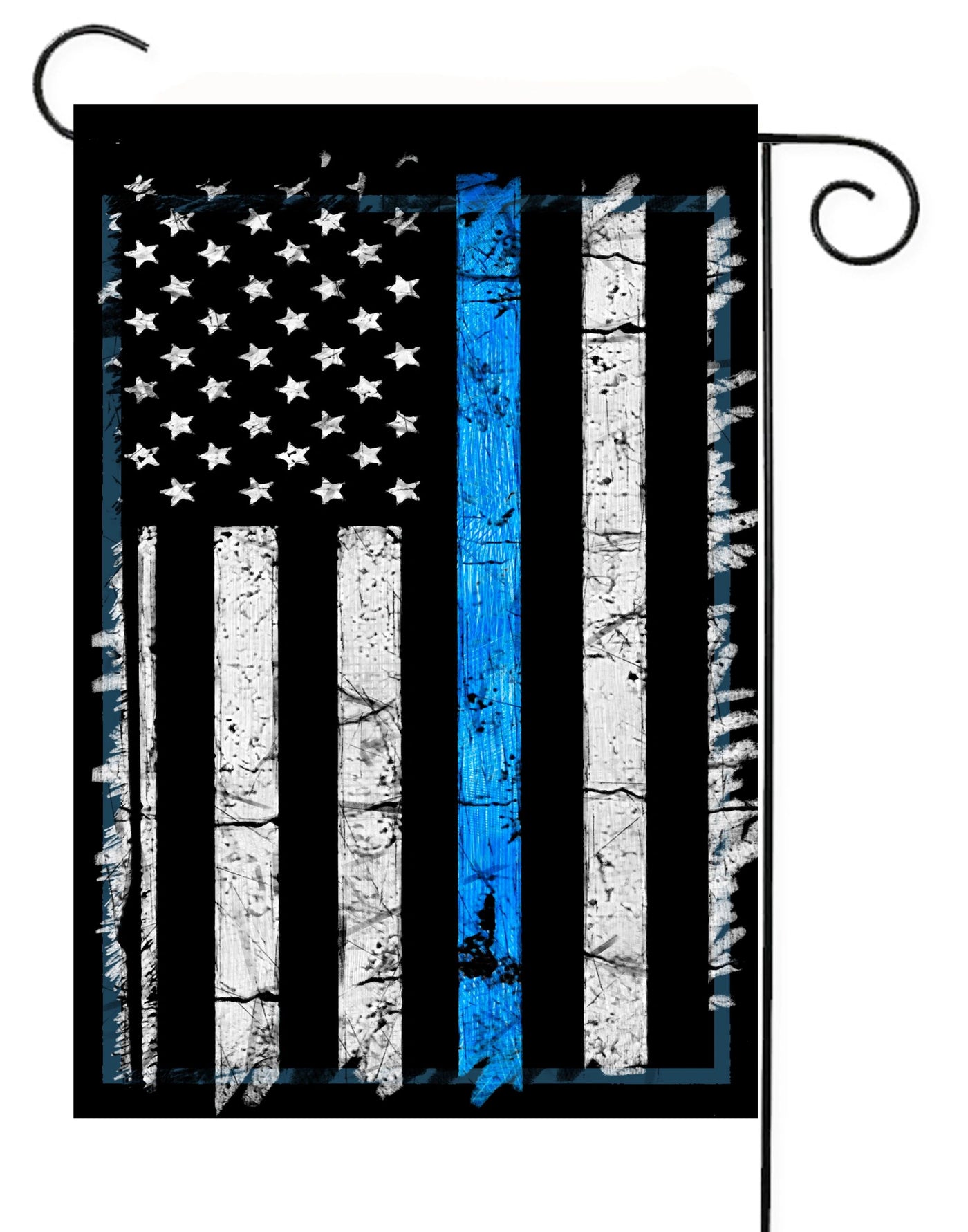 Police Stripes Garden Flag #G2509