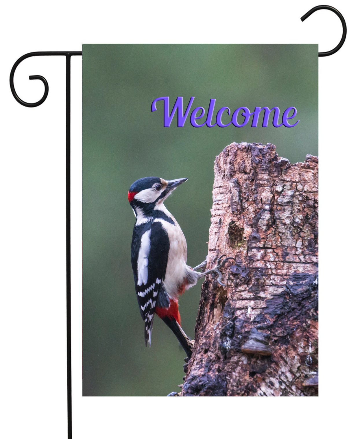 Welcome Woodpecker Garden Flag #G2224