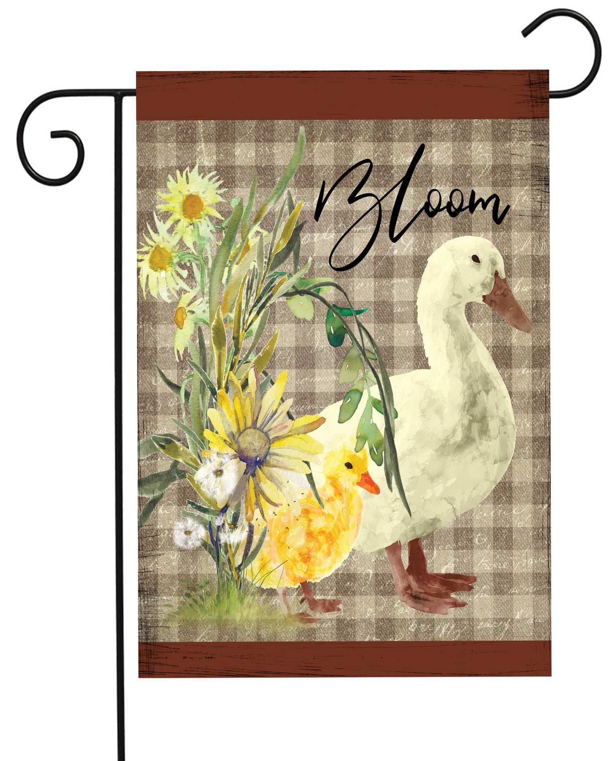 Blooms With Ducks and Flowers Garden Flag #G2211