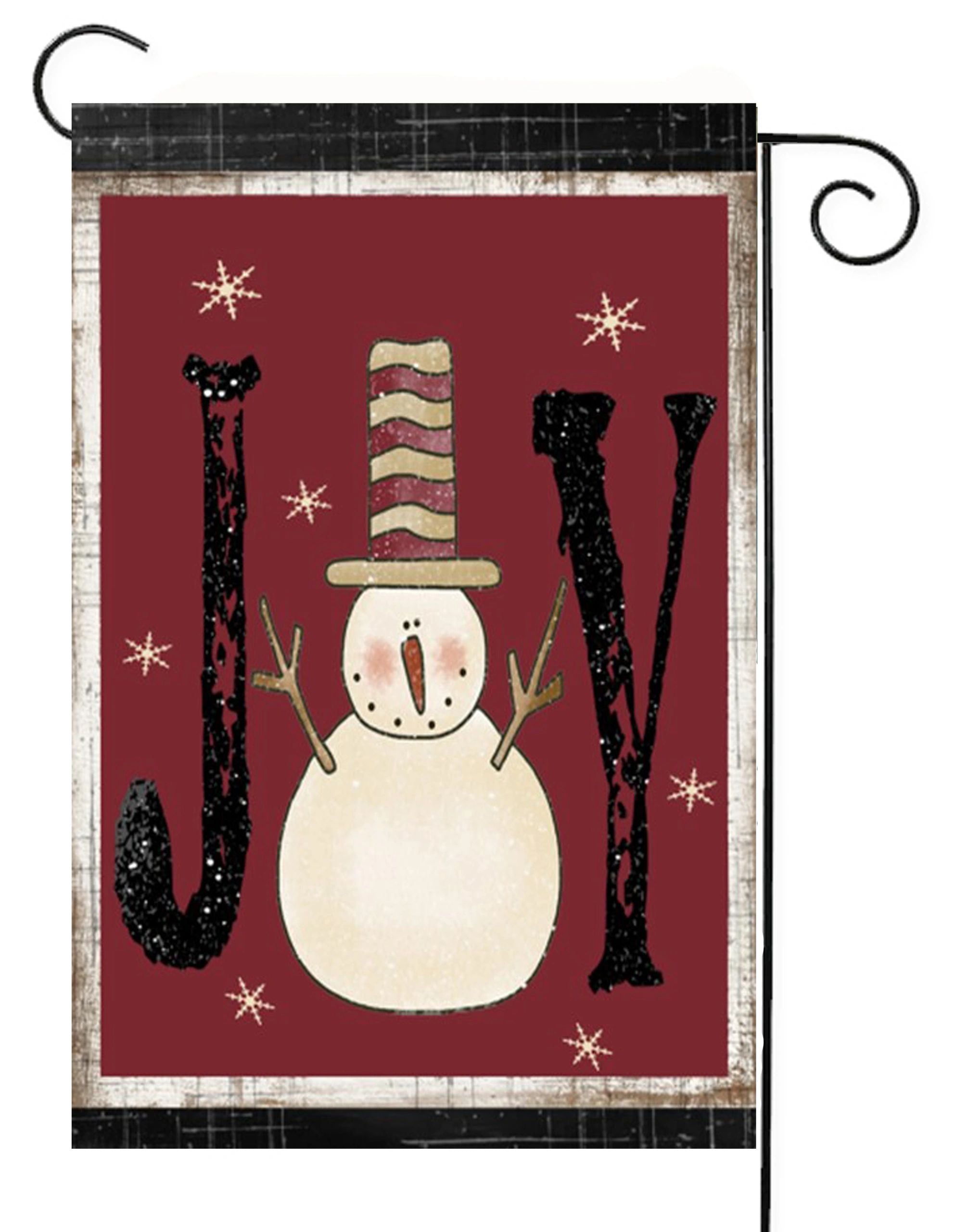 Joy Snowman Garden Flag #G2533