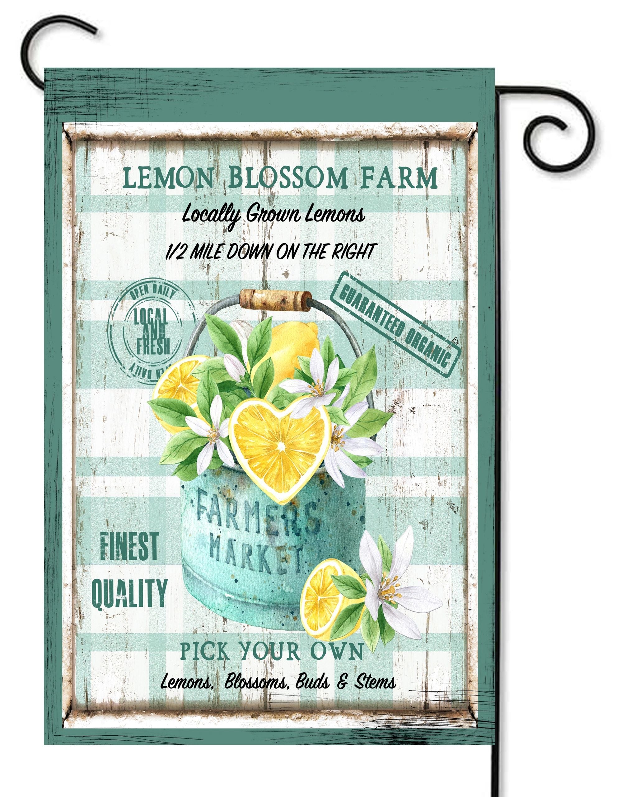 Lemon Blossom Farms Garden Flag #G2088