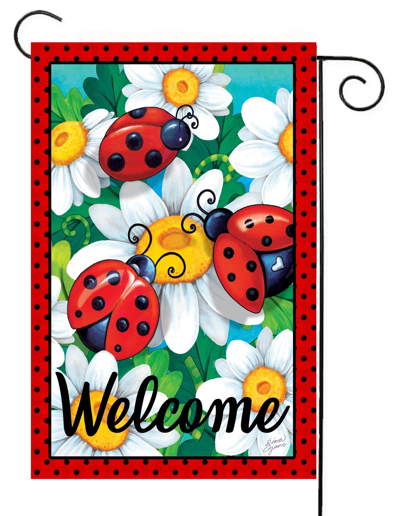 Lady Bugs Garden Flag #G2528