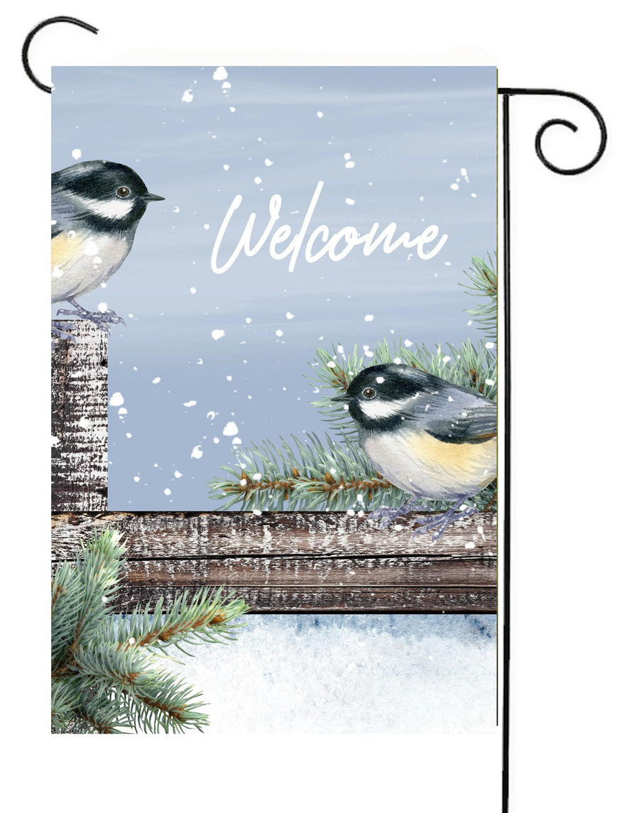 Welcome Little Chickadees Garden Flag #G2381