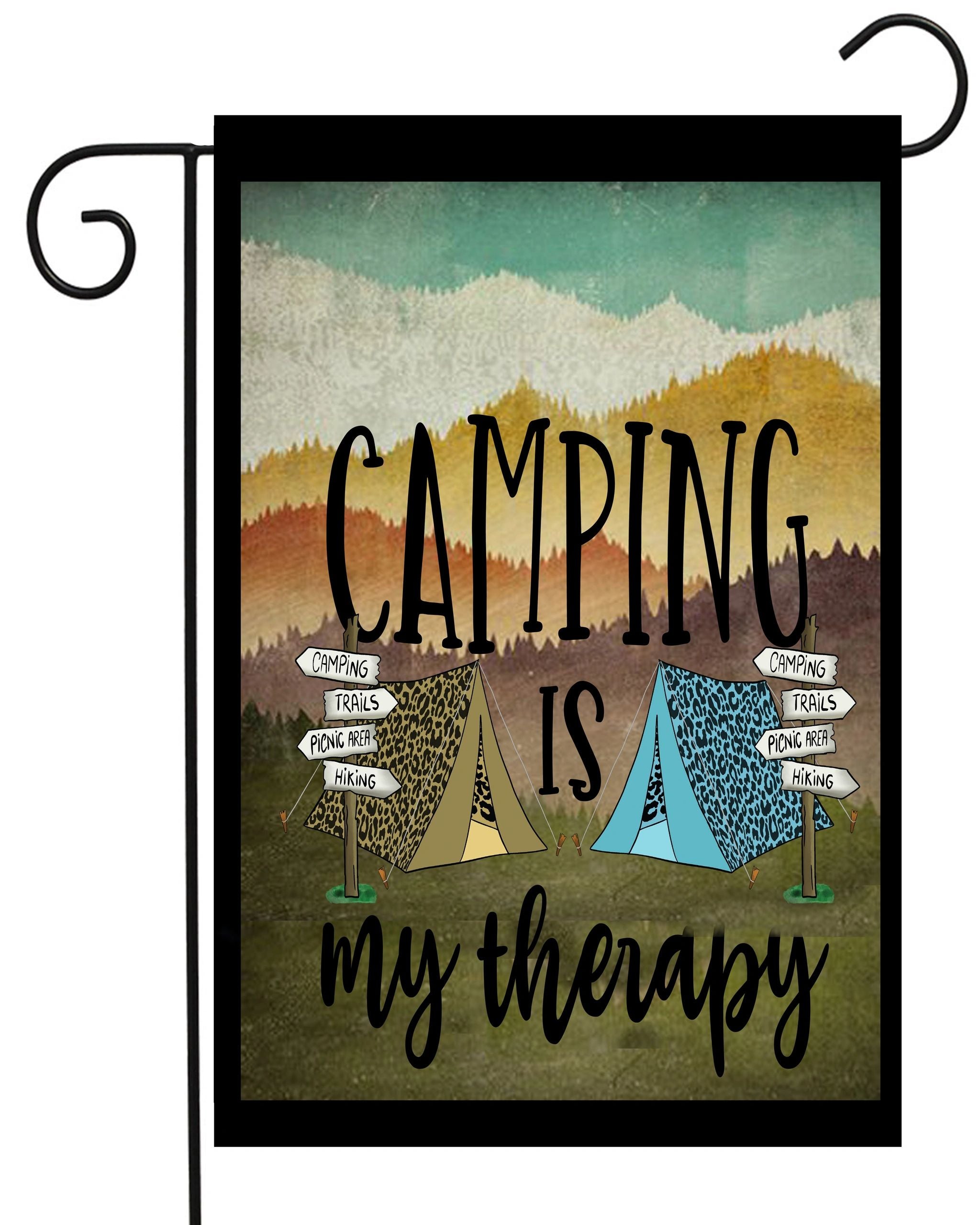 Camping is My Therapy Garden Flag #G2461