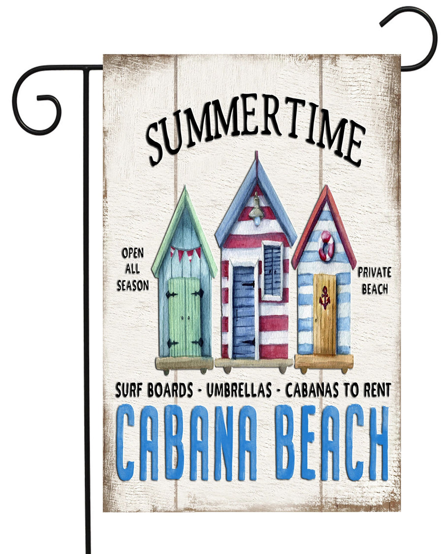 Summertime Cabana Beach Garden Flag #G2230