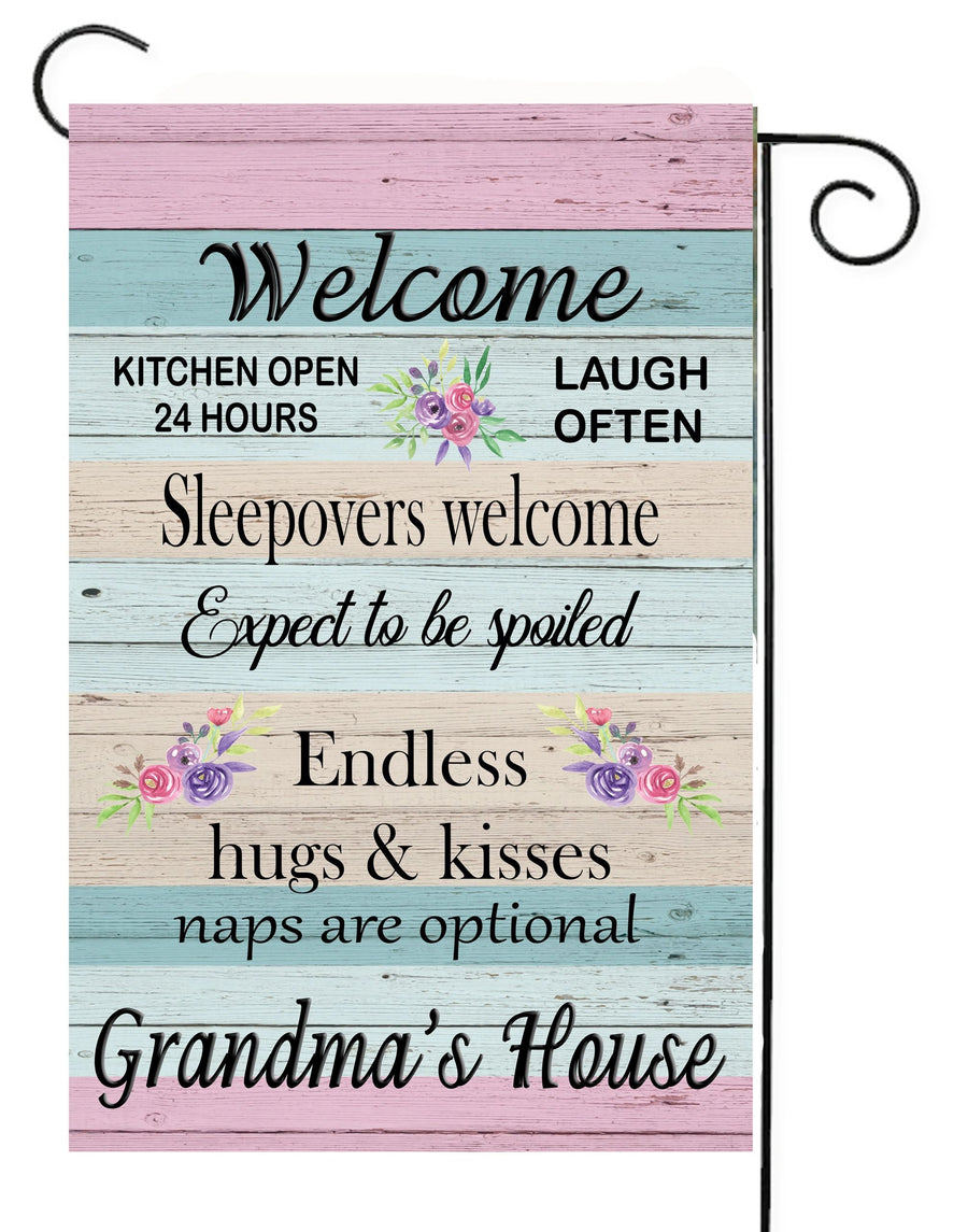 Welcome to Grandma's House Garden Flag #G2524