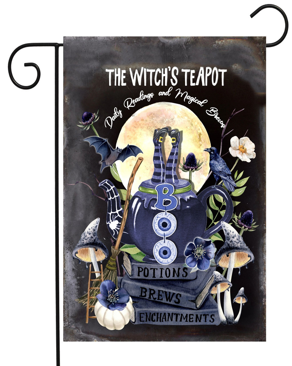 The Witch's Teapot Garden Flag #G2475