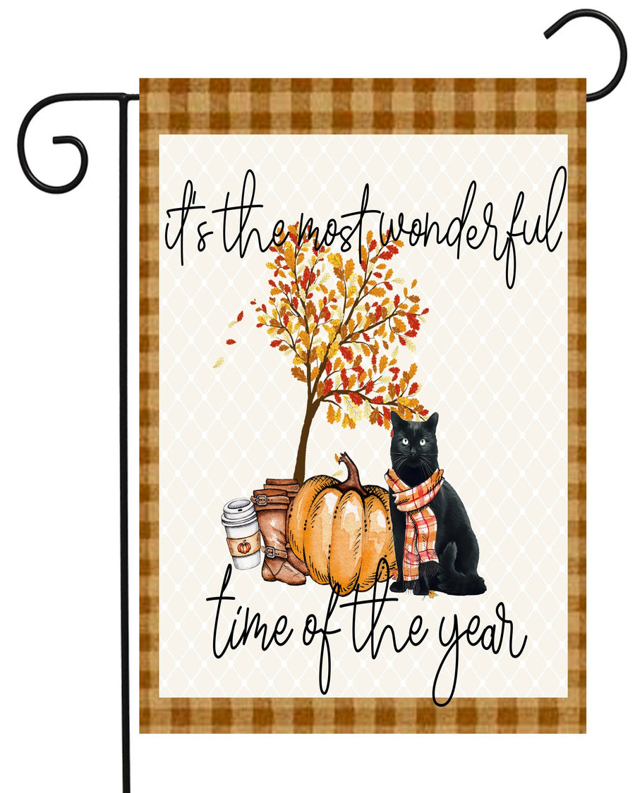 Fall Black Cat Garden Flag #G2333