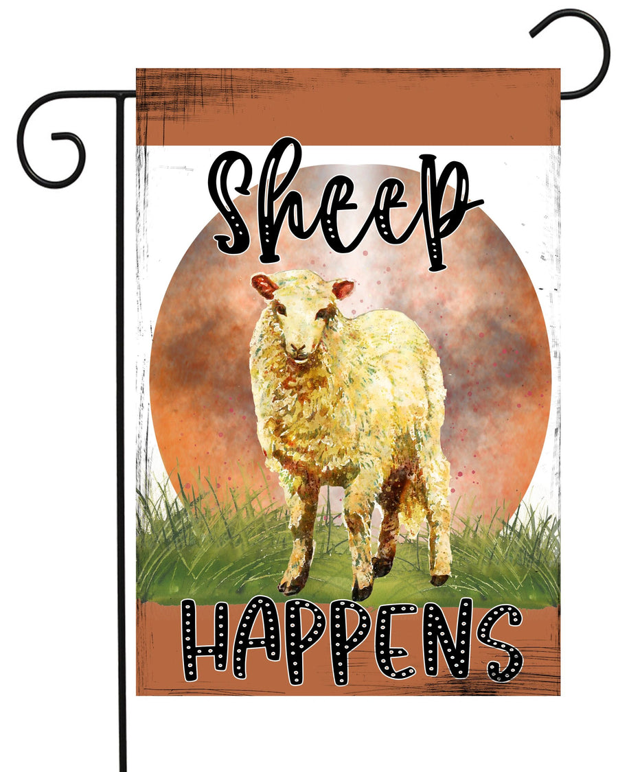 Sheep Happens Garden Flag #G2243