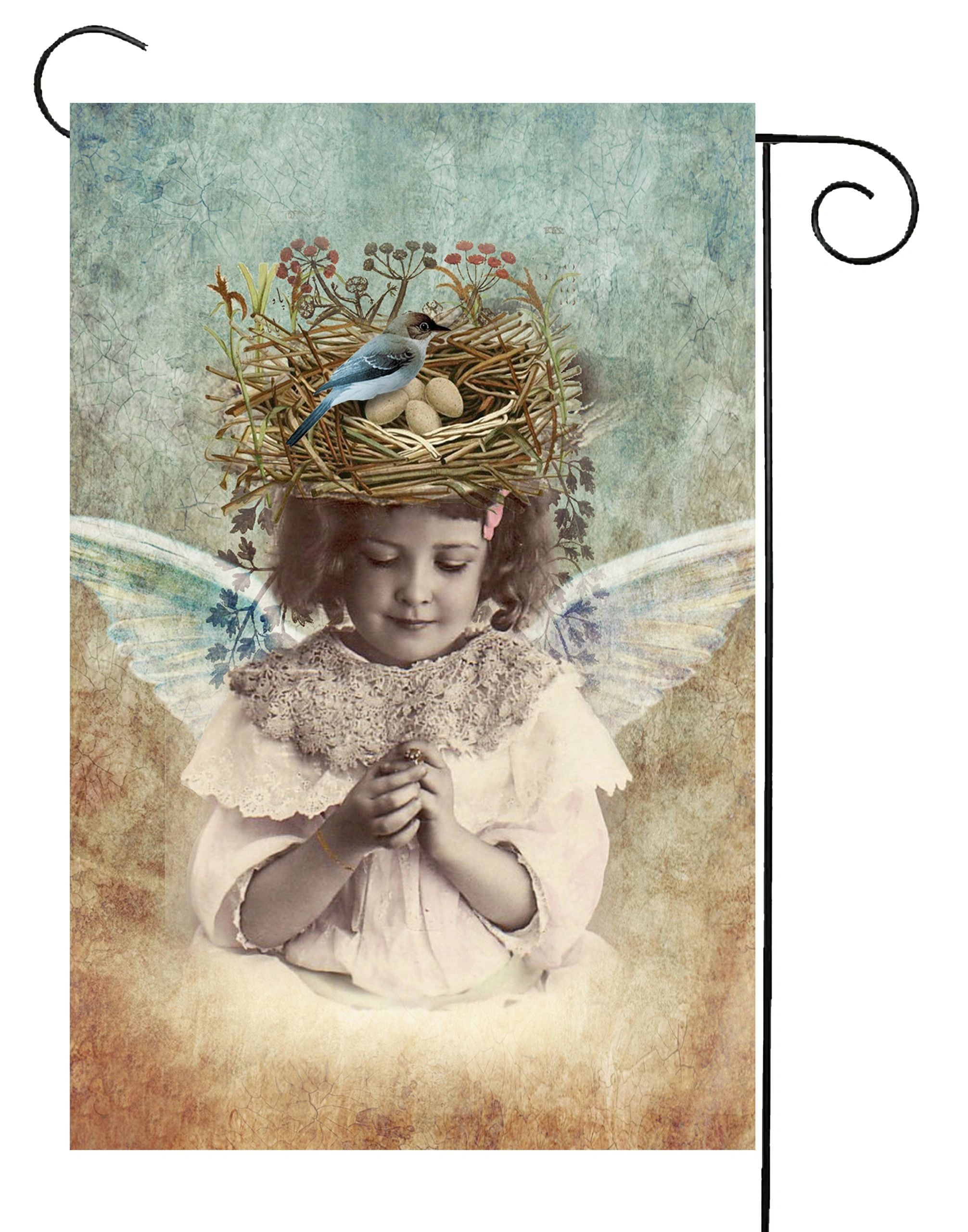 Garden Angel Child Garden Flag #G2179